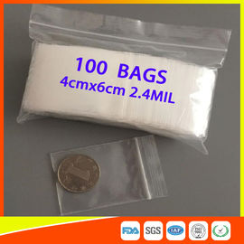 China Las bolsas de plástico claras reutilizables del cierre superior de cremallera, pequeños bolsos Ziplock impermeables para la joyería proveedor