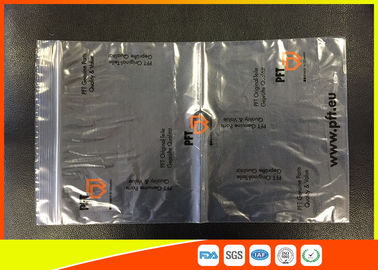 China Los bolsos de plástico transparente impresos del LDPE, cerradura industrial reconectable de la cremallera de la fuerza empaquetan reutilizable proveedor