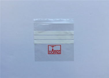 China Los bolsos degradables transparentes de la cerradura de la cremallera de la categoría alimenticia del FDA con escriben - en área proveedor