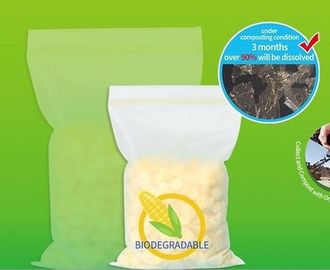 China Bolsos biodegradables de la cremallera del almidón de maíz proveedor