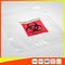 El Biohazard claro plástico empaqueta los bolsos del canguro para el uso médico del laboratorio con el cierre en la parte superior proveedor