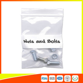 China Las bolsas de plástico claras del embalaje de sello de la cremallera del LDPE con el panel blanco para las nueces - y - empaquetado de los pernos proveedor